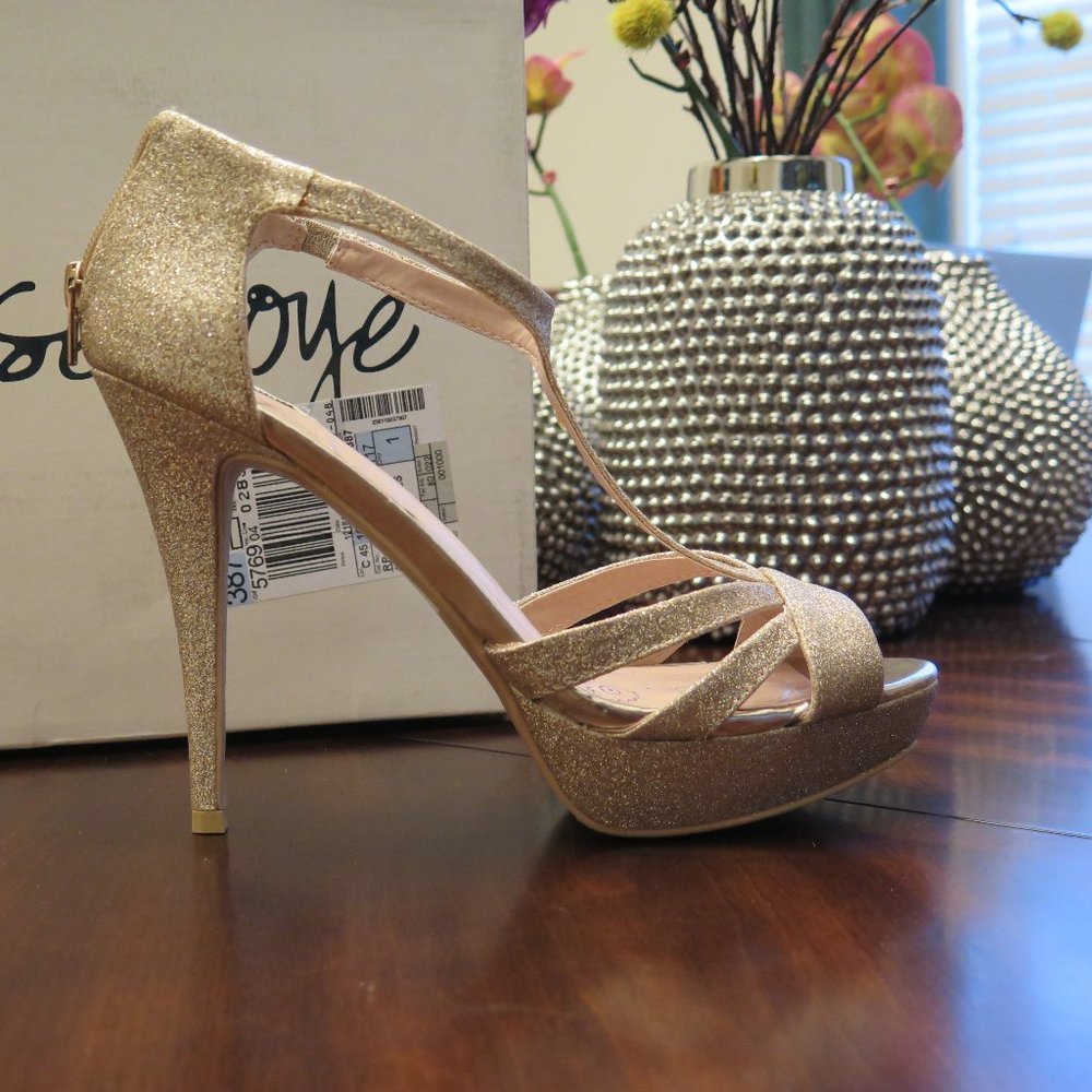 Gold Glitter Sandals